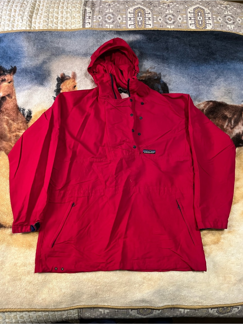 Patagonia Red Pullover Anorak Jacket